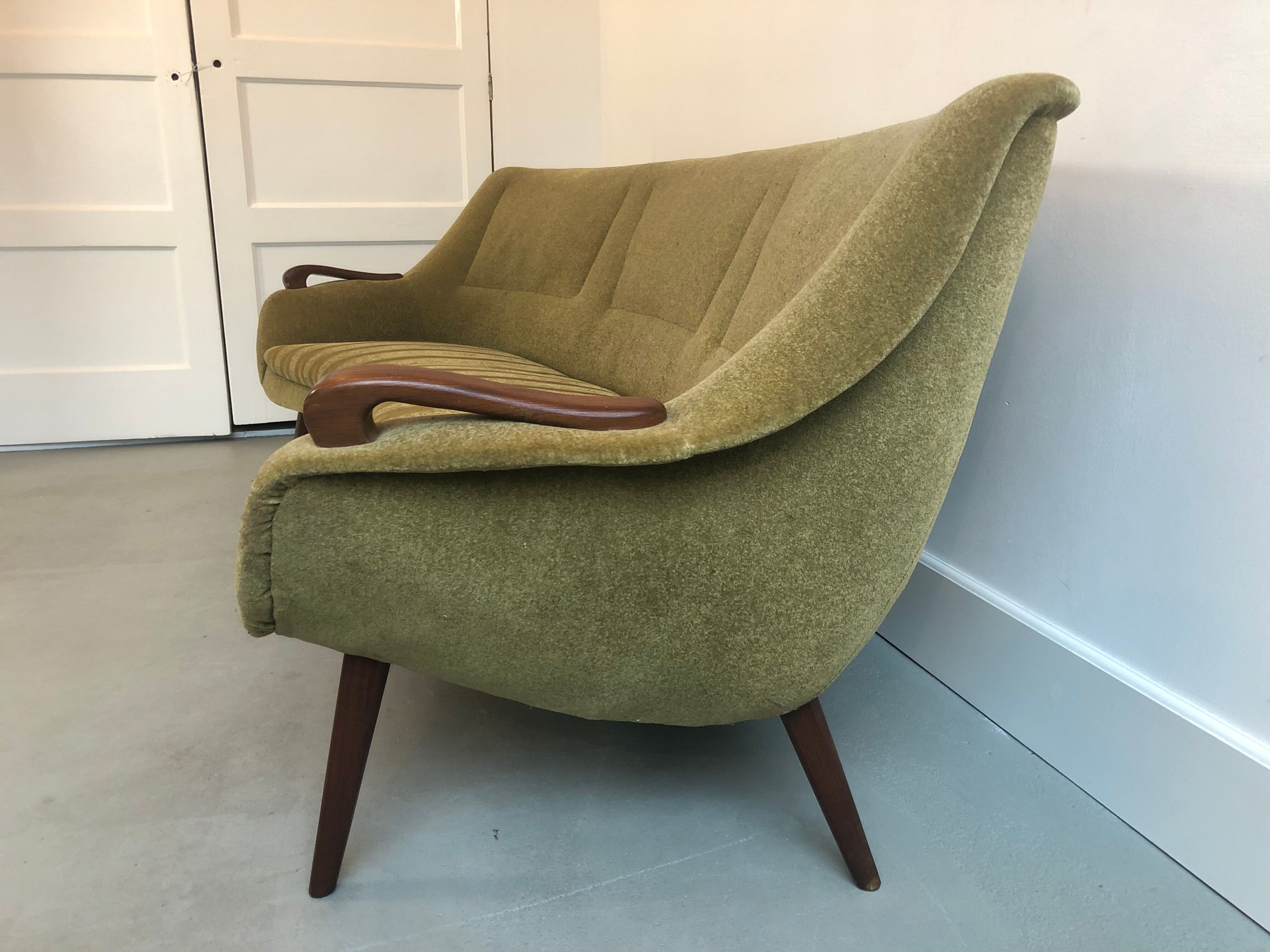 Fifties curved sofa