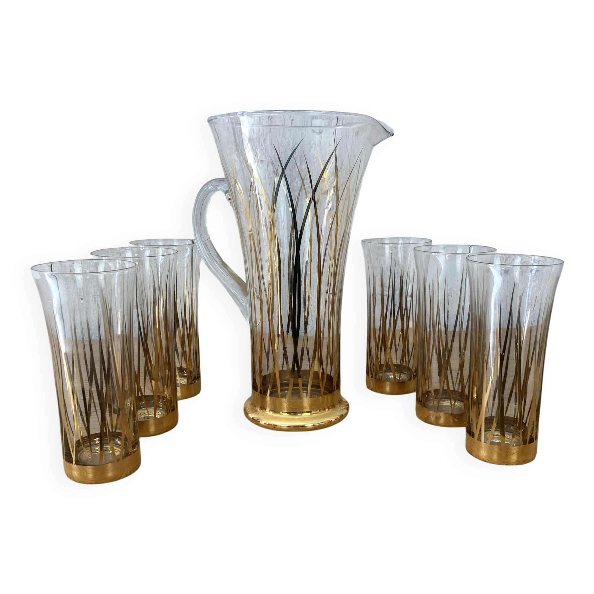 Service de 6 verres et carafe assortie