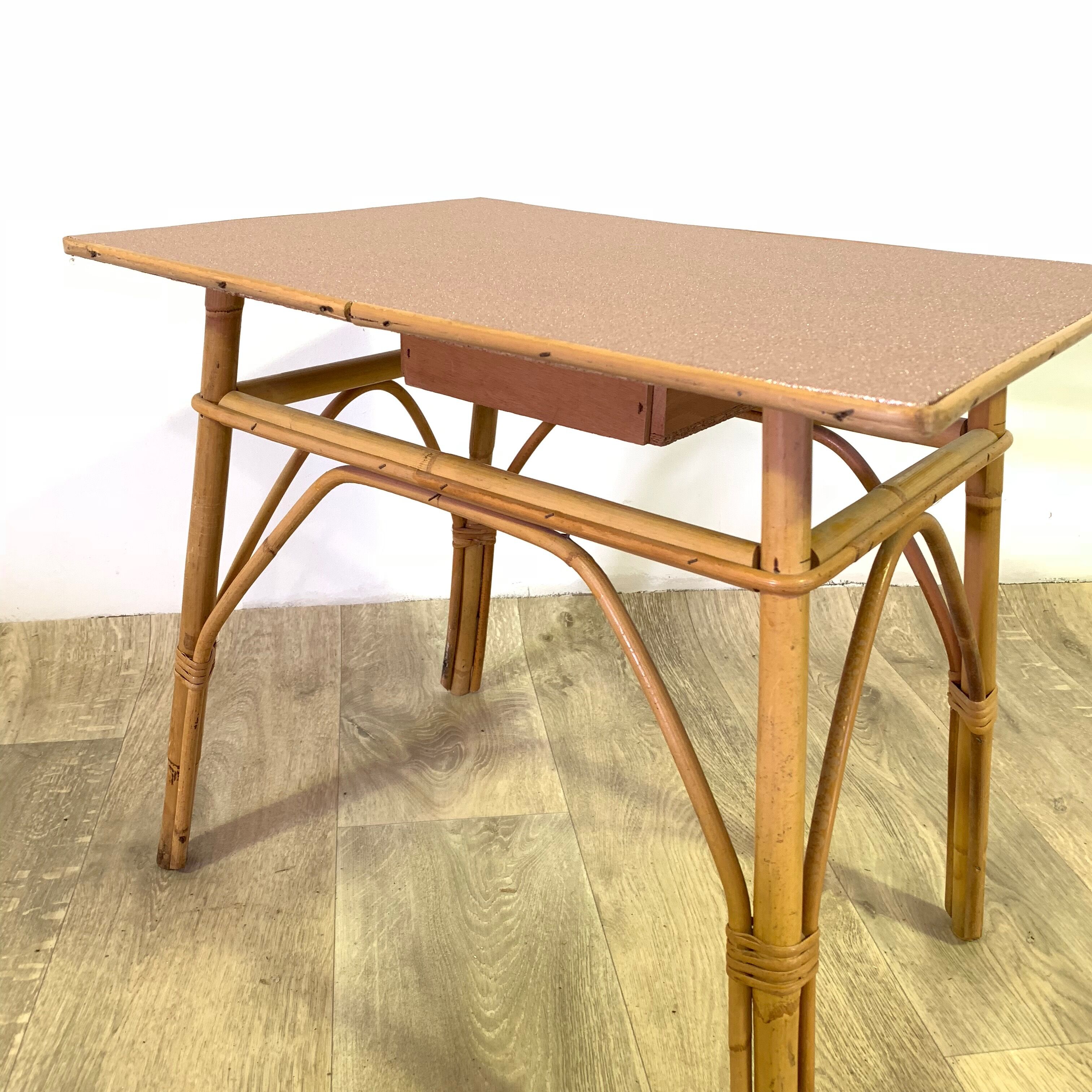 Rattan child desk and Chair