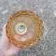 Vintage molded globe pendant lamp in yellow glass