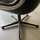 Black leather office chair and armrest by Charles Pollock for Knoll International