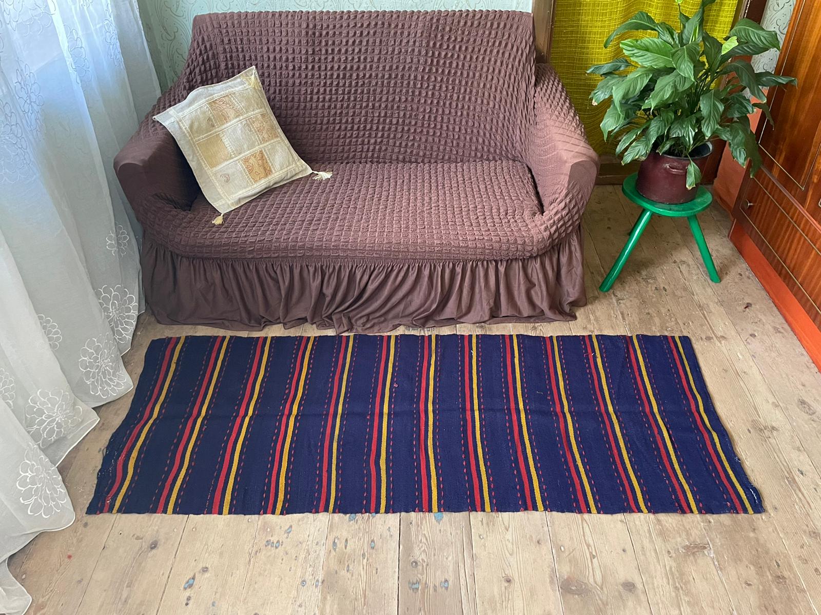 Romanian runner handwoven in wool 177x70cm