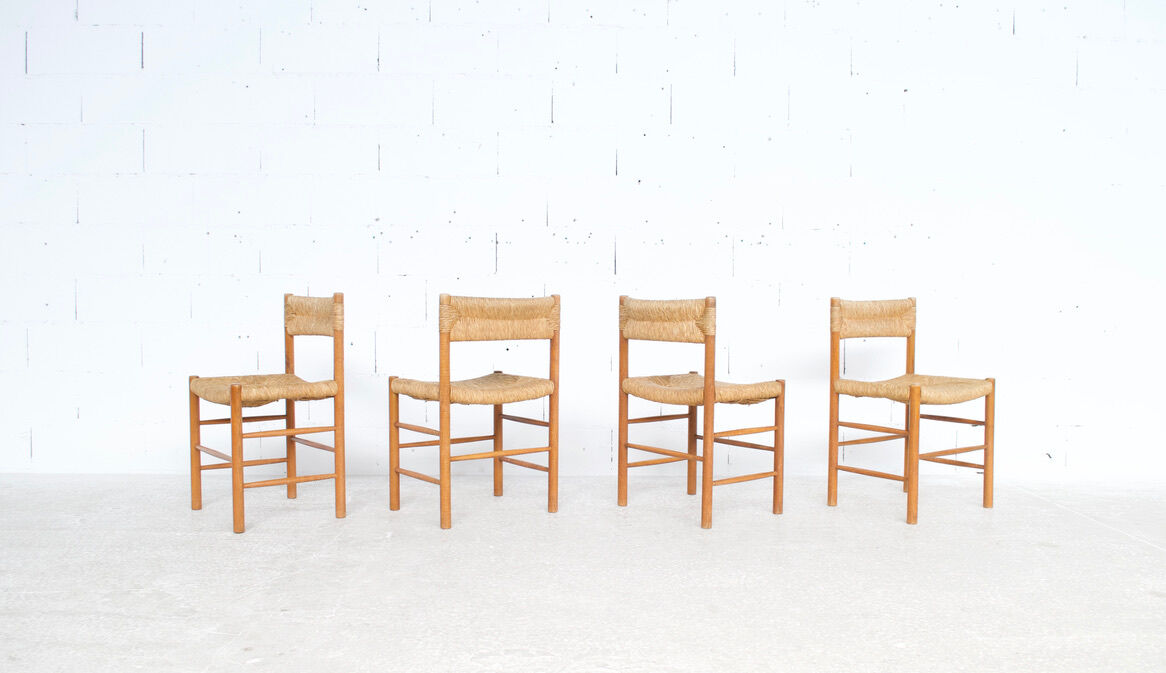 4 chairs Dordogne 60's Robert Sentou