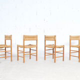 4 chairs Dordogne 60's Robert Sentou