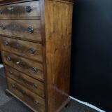 Restoration Style Walnut Veneer Chest of Drawers