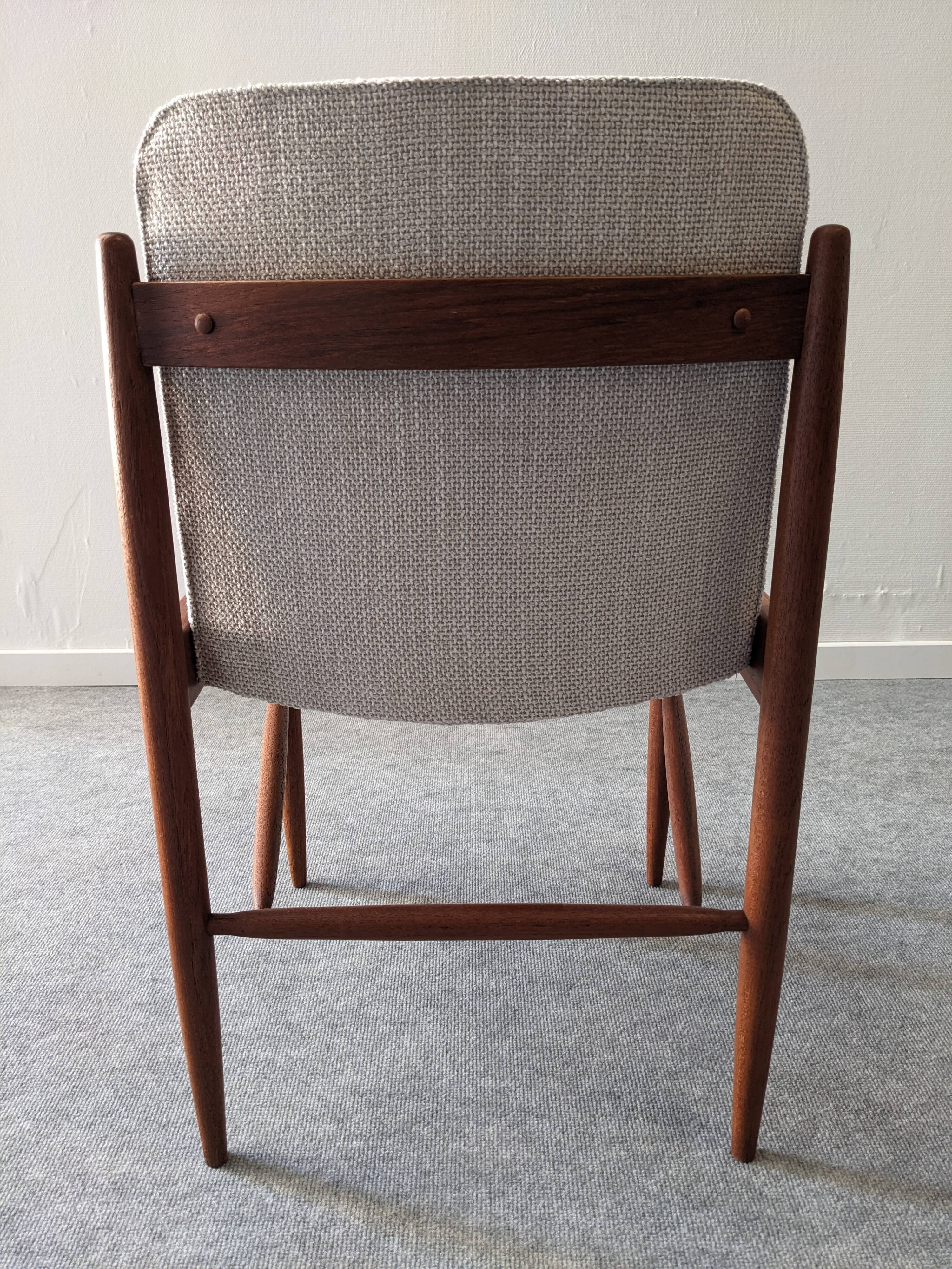 Set of 4 Scandinavian teak chairs, Denmark circa 1960.