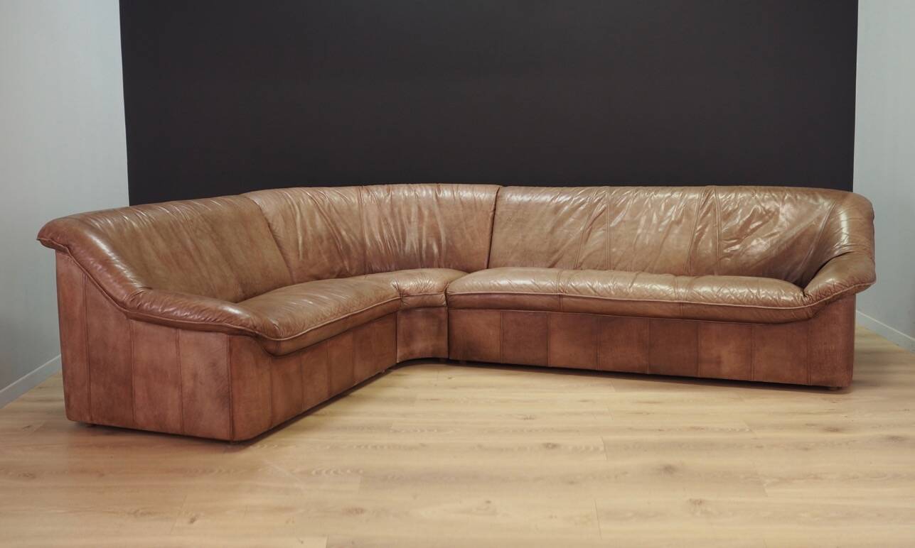 Corner sofa 60 70 vintage leather