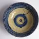 Blue enamelled terracotta cup