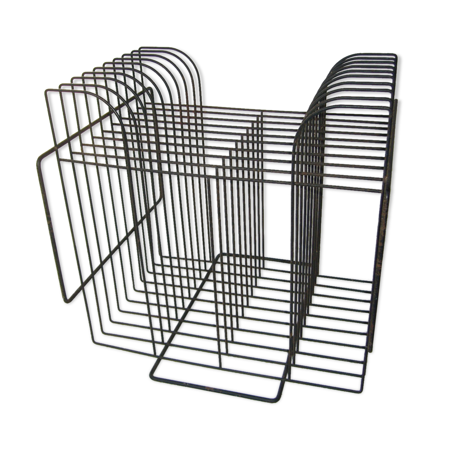 vintage metal vinyl holder