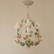 Romantic Vintage Italian Metal 3 Light Cage Chandelier Circa 1930s/40s