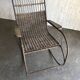 Vintage rocking chair in curved wood and black steel - 1960s, Czech design