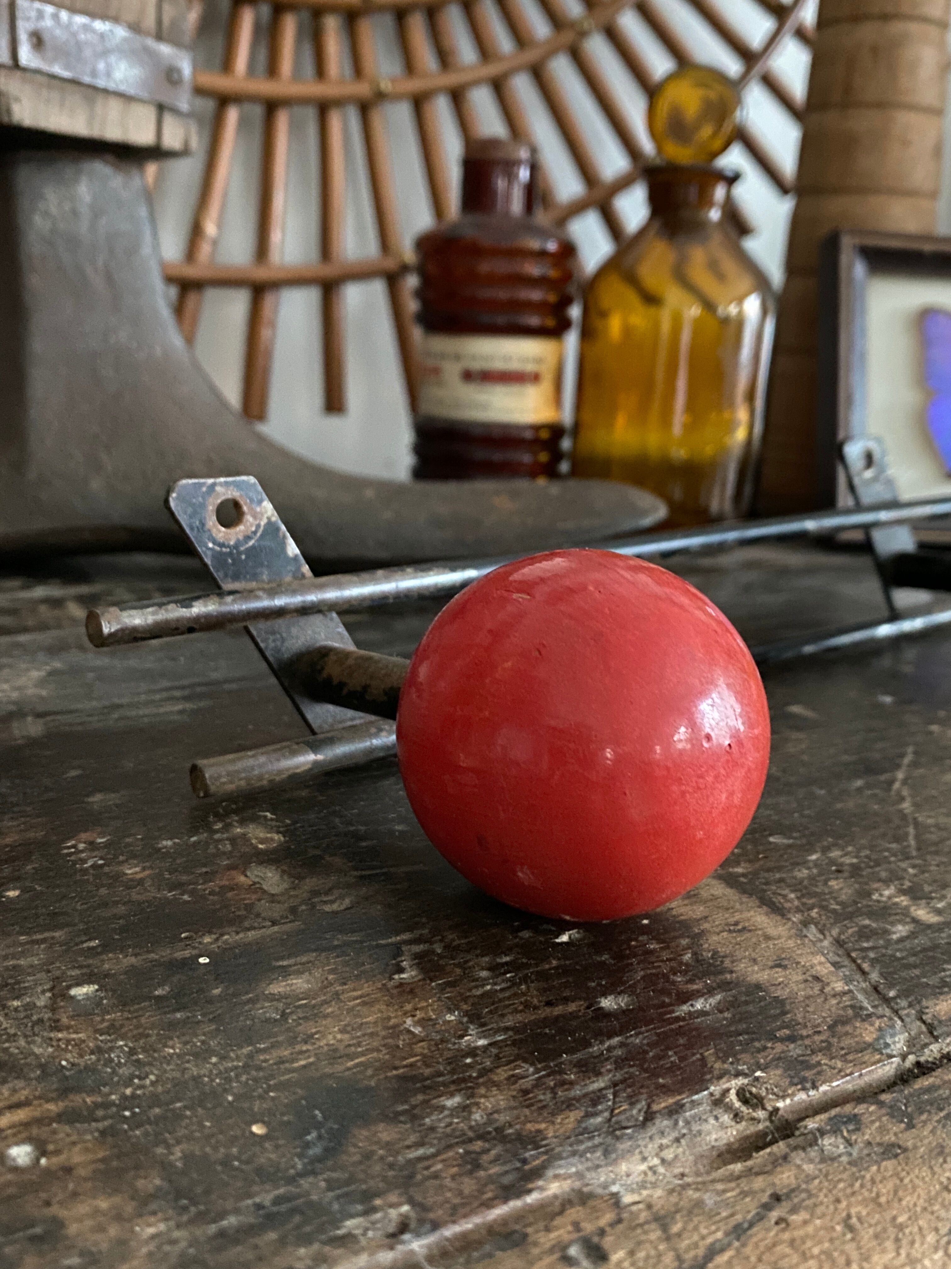 Vintage ball coat rack