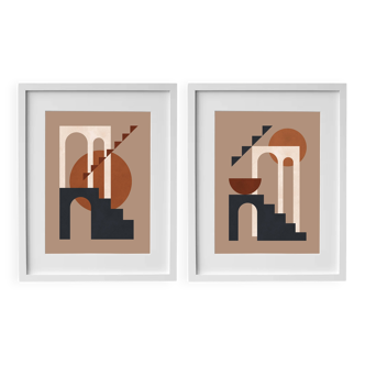 2 framed art prints