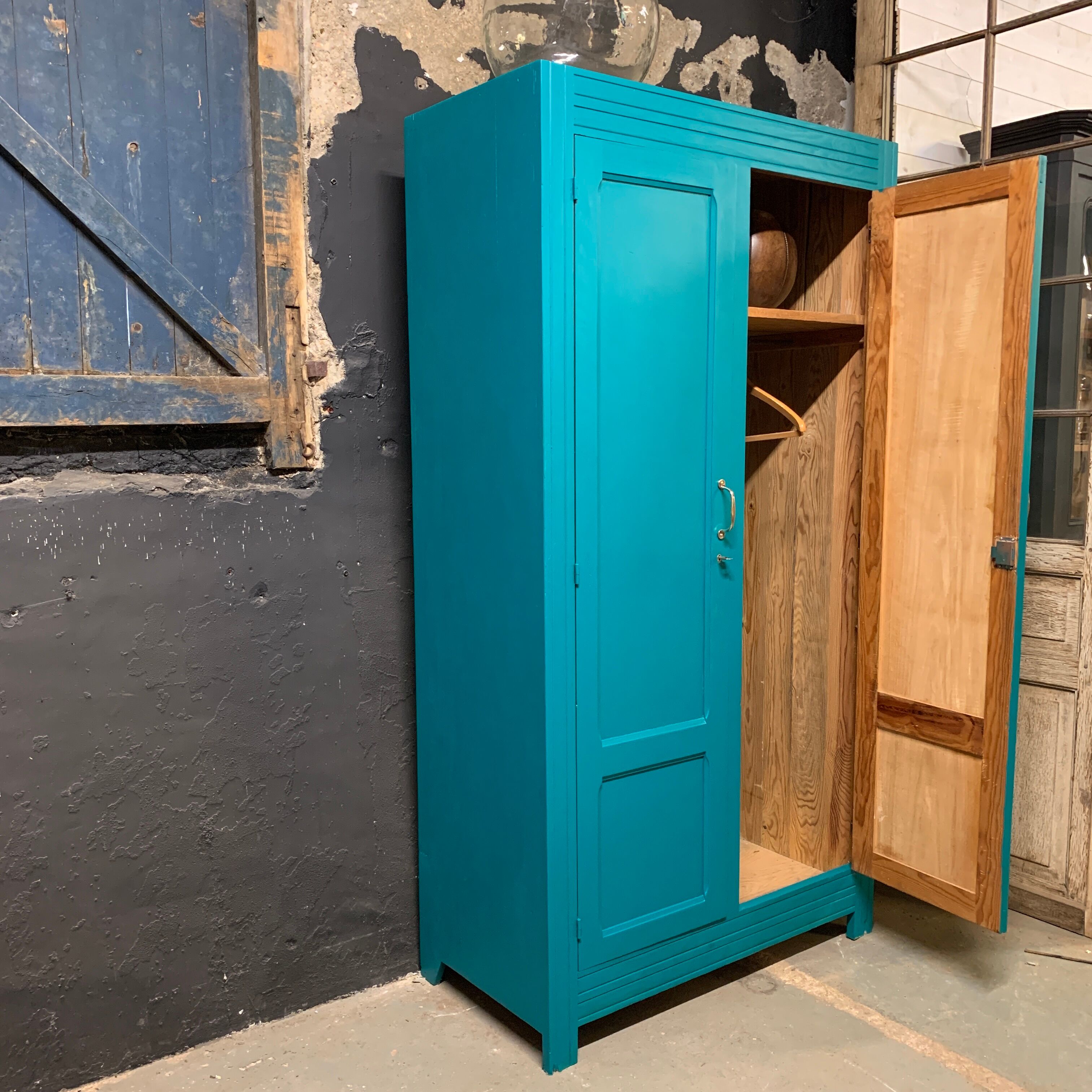 Parisian jungle green wardrobe