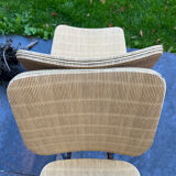 2 chairs and 2 vintage stools from the 60s-70s