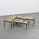 Three ceramic coffee tables by Les 2 Potiers, France, circa 1965