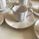 Set of 6 cups in glazed earth with Pierre Motton godrons in Gien 1960