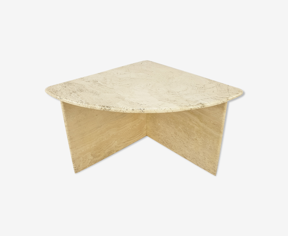 Table basse en travertin, années 1980