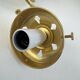 A pair of vintage opaline and brass wall lights