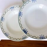 4 vintage soup plates from St Amand