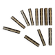 Set of 11 ebony wood knife rests with brass inlay