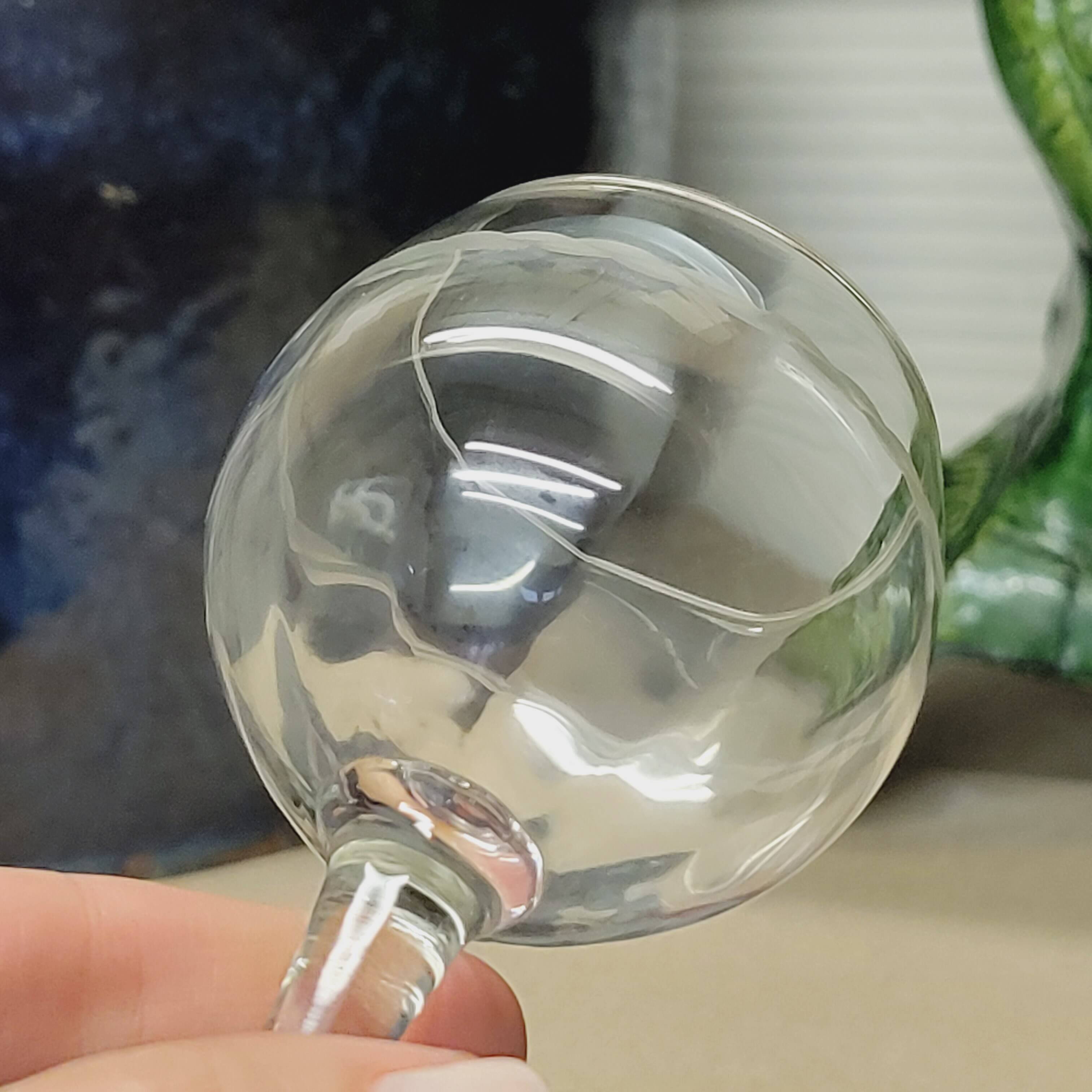 8 wine glasses in chiseled cut glass