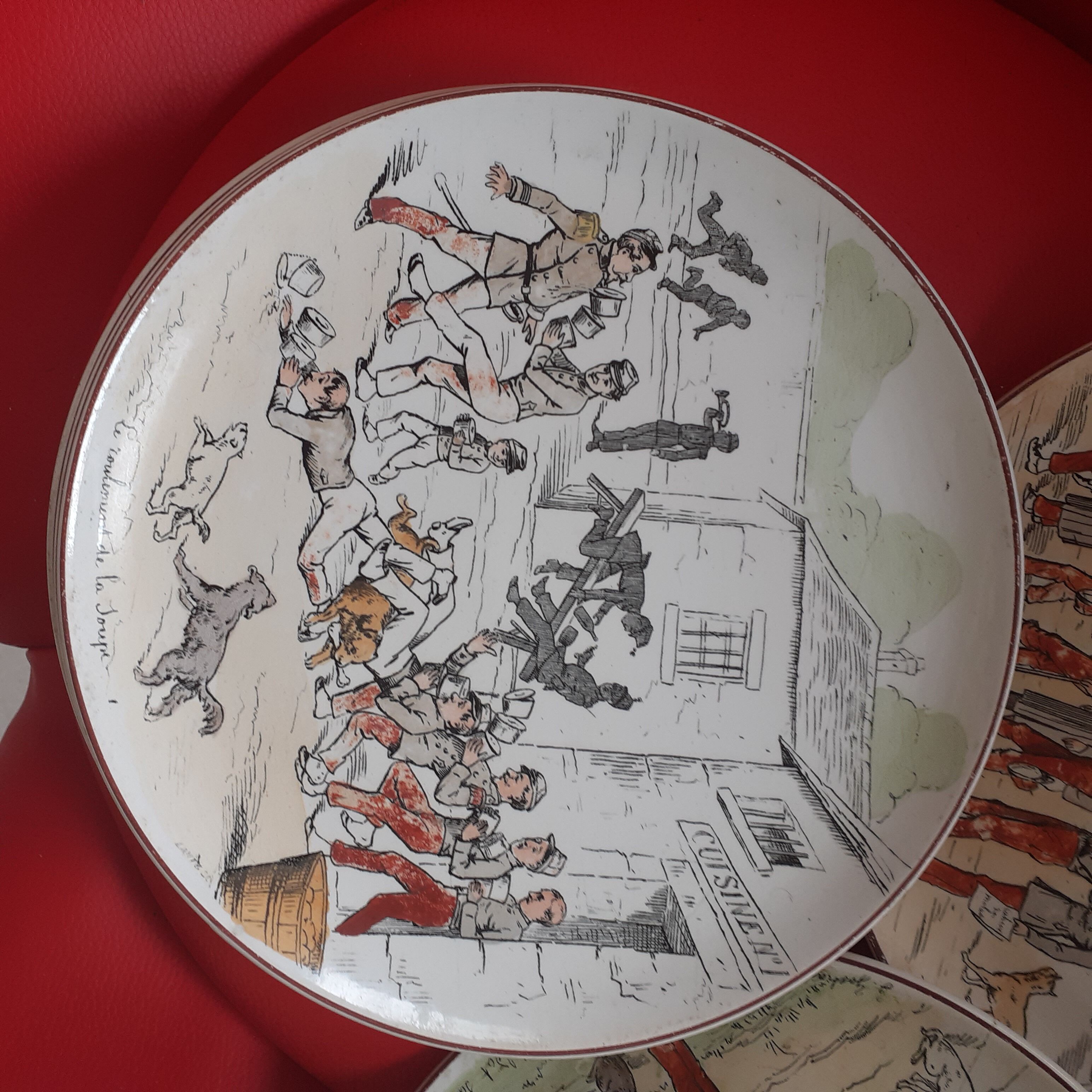 6 Terre de Fer Choisy plates