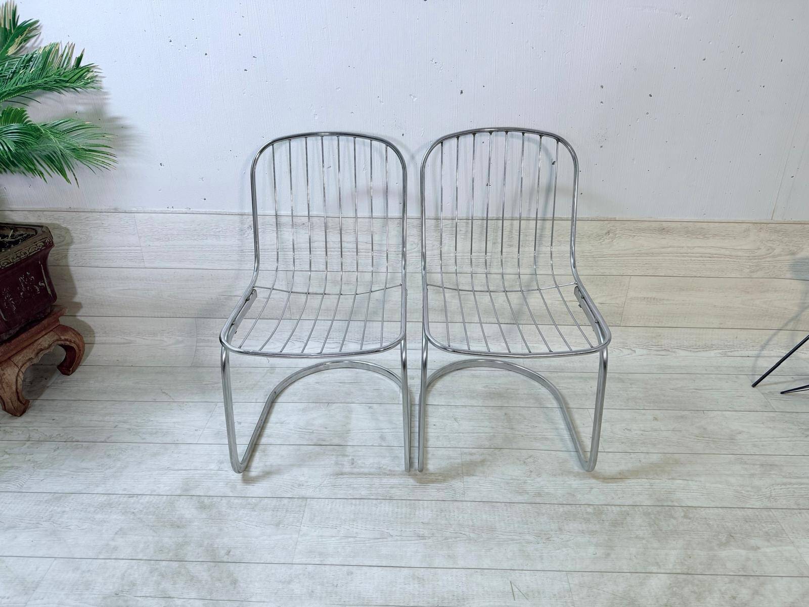 4 chrome chairs