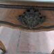 Louis XV style desk set in mahogany and burr walnut
