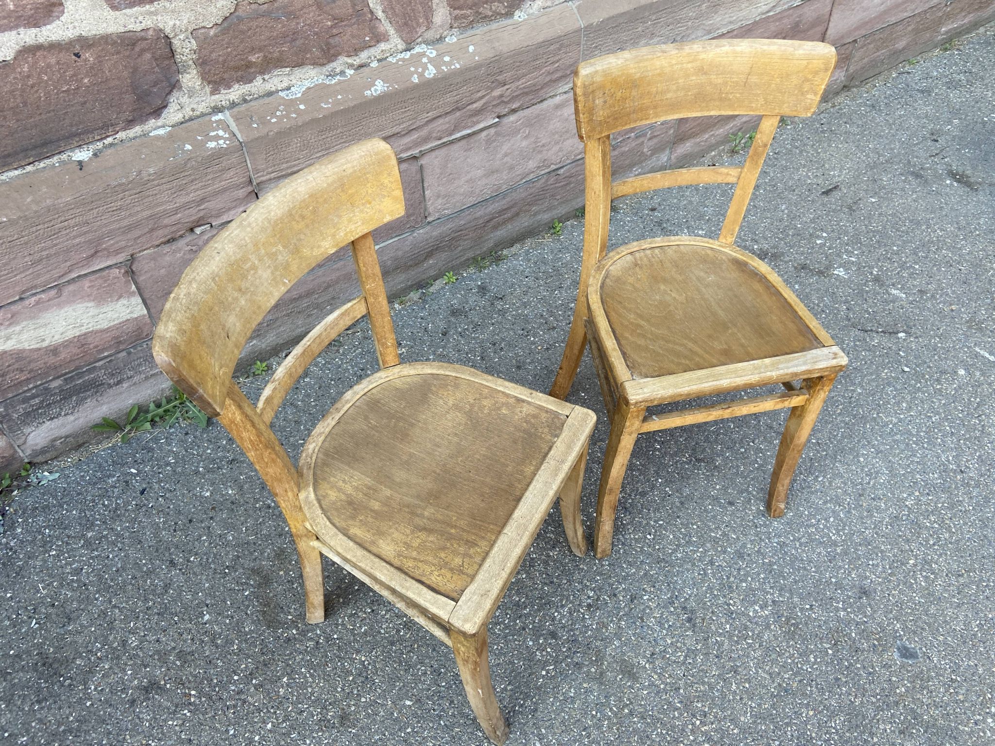 Pair of chairs bistro baumann French bistro chair vintage