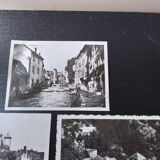 Set of 5 black and white photos of Annecy