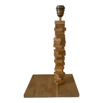 Pied de lampe en bois