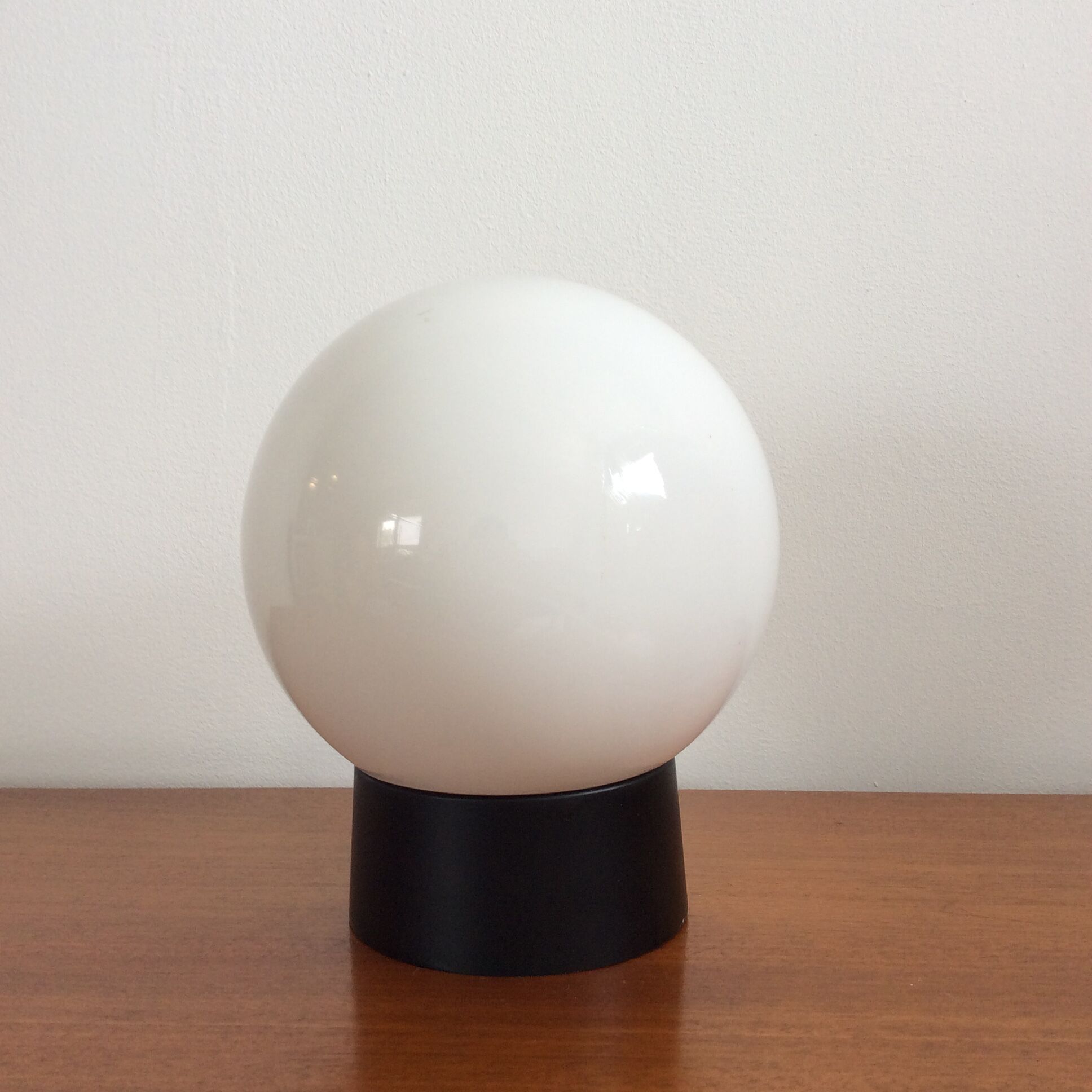 Vintage opaline ball lamp from the 70s