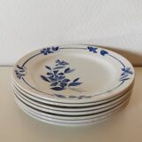 set of 7 Creil and Montereau flat plates,