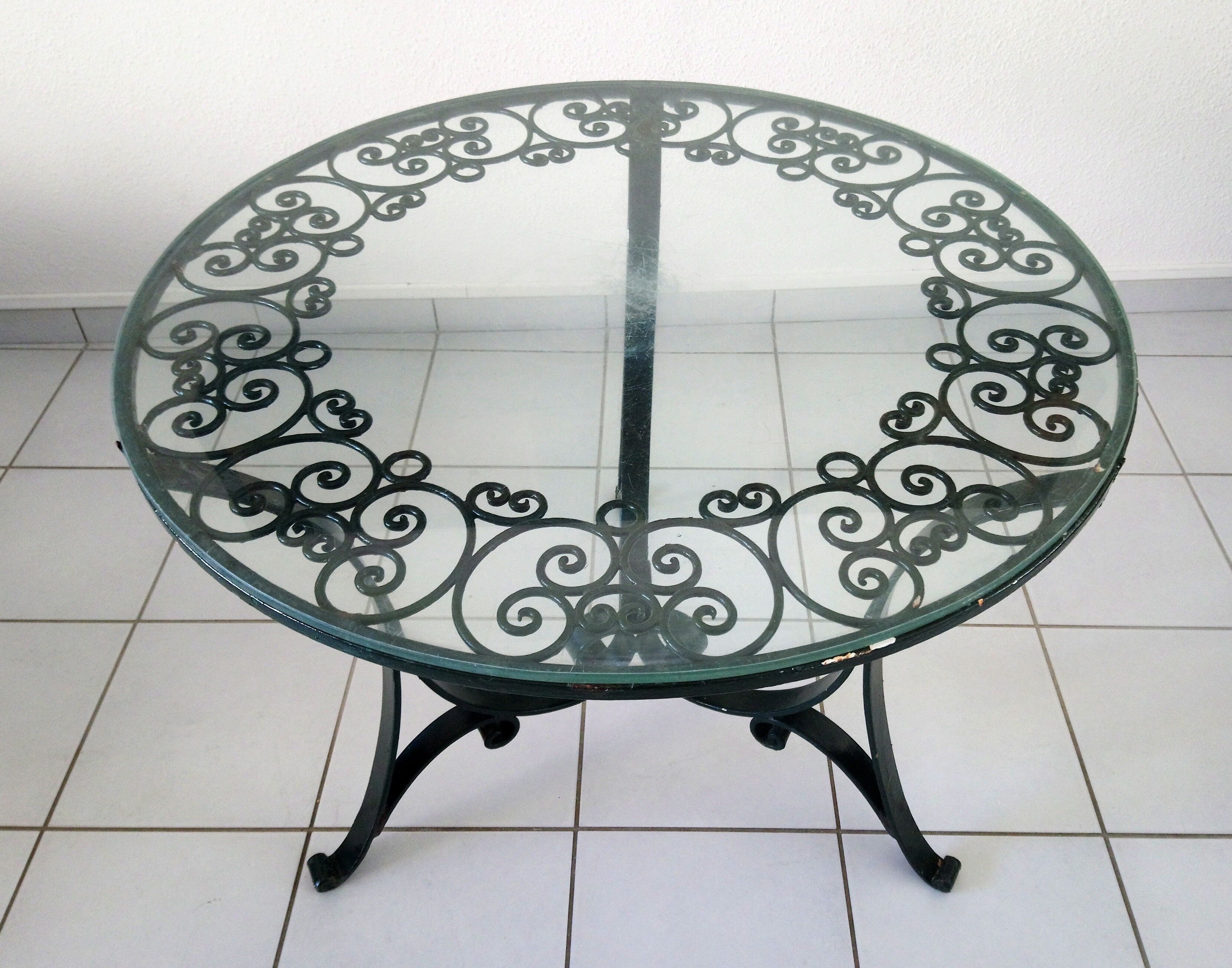 Garden set in wrought iron 60s