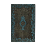Hand-Knotted Distressed Oriental 1980s 172 cm x 271 cm Brown Carpet