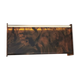 Tortoiseshell and brass lucite magazine rack