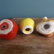 salière poivrier en barbotine tomate oignon citron