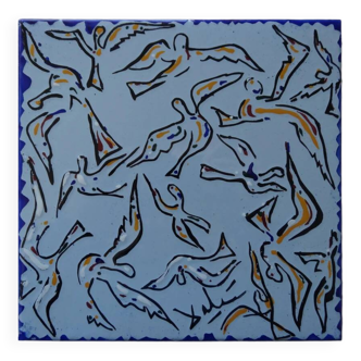 Salvador Dali: The Night of the Birds, original signed ceramic