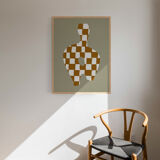 Chequers giclee art print, 50x70cm