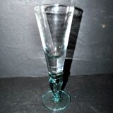 Vintage absinthe glass in blue blown glass H25cm