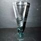 Vintage absinthe glass in blue blown glass H25cm