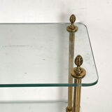 Vintage shelf 70's glass and brass