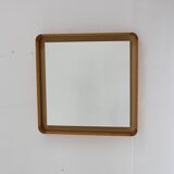 1970s Italian Mirror in Maple Frame