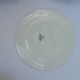 8 flat earthenware plates Creil and Montereau late nineteenth diam 23 cm