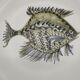 Assiette au poisson d'Alain Piclet pièce unique Quimper