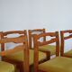 6 chaises velours jaune