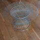 vintage 70s round designer coffee table with wire base