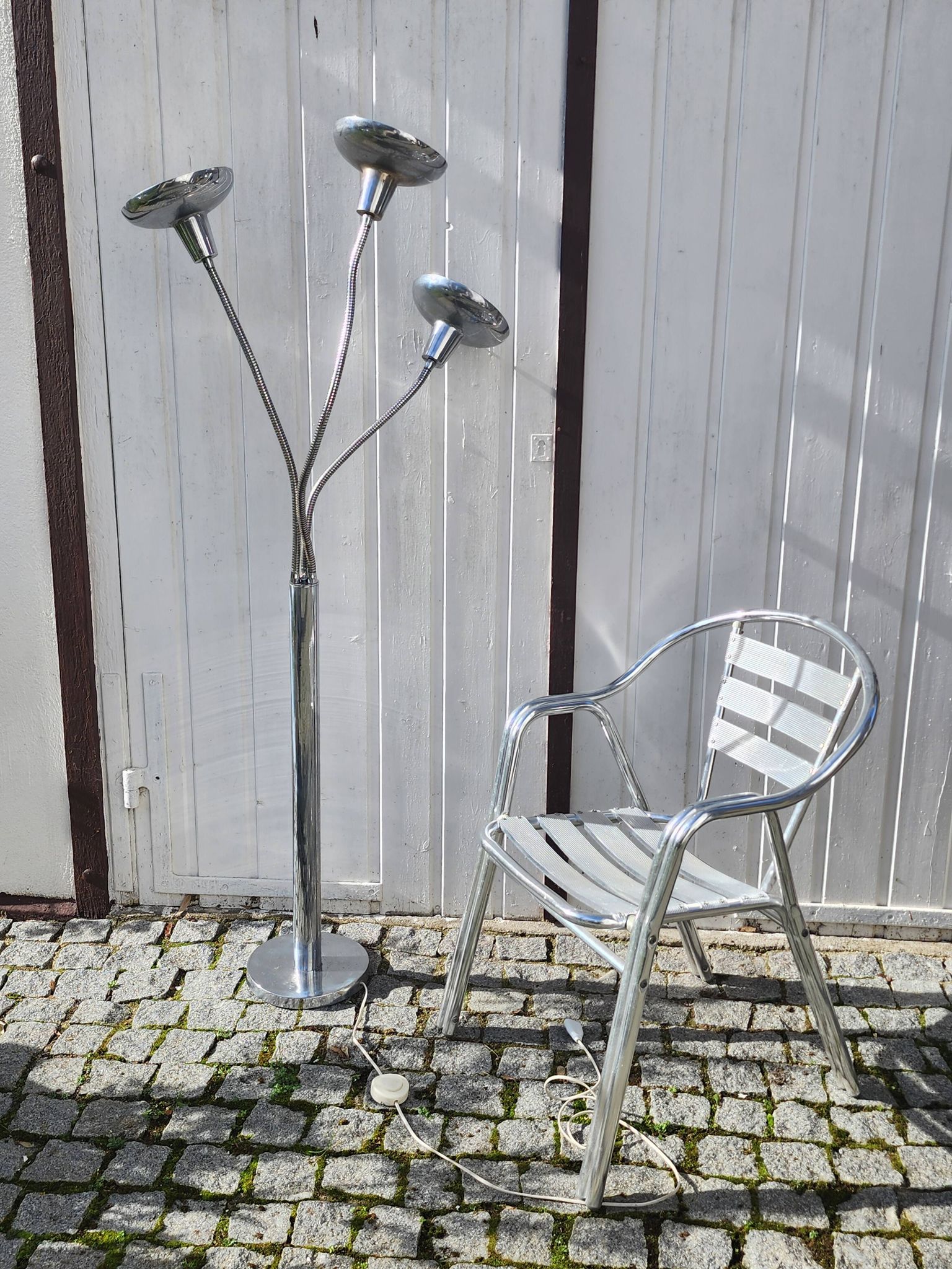 Pair of space age floor lamps