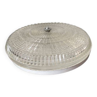 Round vintage ceiling light with metal support